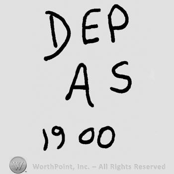 Dep over AS written with uppercase letters, number 1900 written below