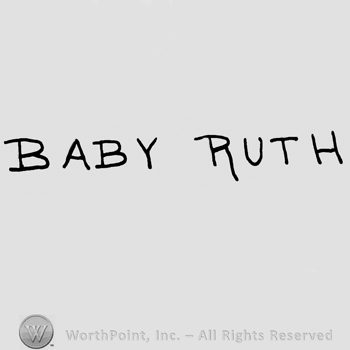 Baby Ruth written with uppercase letters