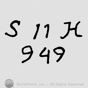 Uppercase S, number 11, uppercase H over number 949