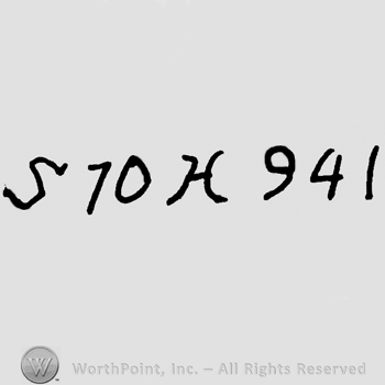 Uppercase S, number 10, uppercase H and number 941
