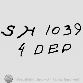Uppercase SH followed by number 1039, number 4 and uppercase Dep written below