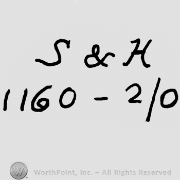 Uppercase S&H over number 1160 minus 2/0