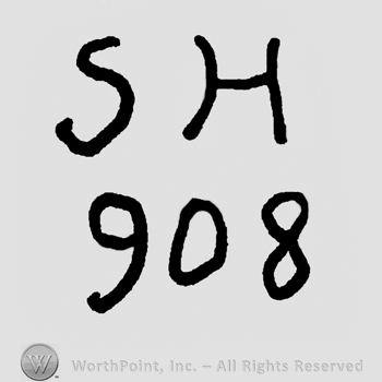 Uppercase SH over number 908
