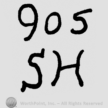 Number 905 over uppercase SH