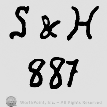 Uppercase S&H over number 887