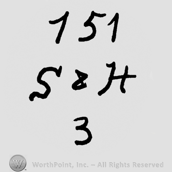 Number 151 over uppercase S&H and number 3