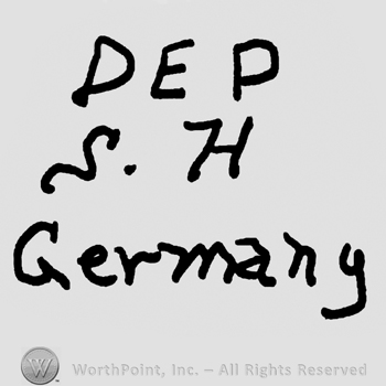 Dep written with uppercase letters over uppercase S.H, Germany written with lowercase letters