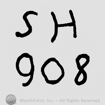 Uppercase SH over number 908