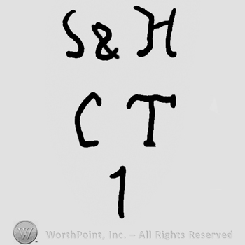Uppercase S&H over uppercase CT and number 1