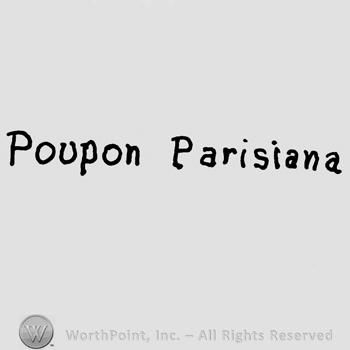 Poupon Parisiana written with lowercase letters