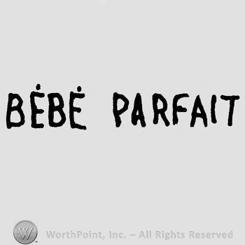 Bebe Parfait written with uppercase letters