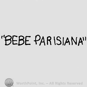 Bebe Parisiana written with uppercase letters between quotation marks