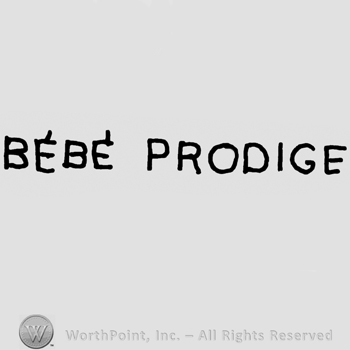 Bebe Prodige written with uppercase letters