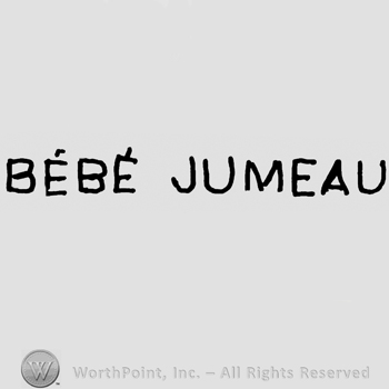Bebe Jumeau written with uppercase letters