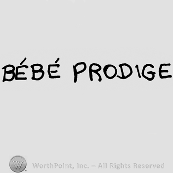 Bebe Prodige written with uppercase letters