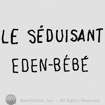 Le Seduisant written with uppercase letters over Eden-Bebe also written with uppercase letters
