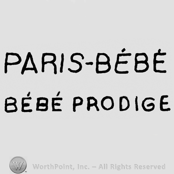 Paris-Bebe written with uppercase letters over Bebe Prodige written with uppercase letters