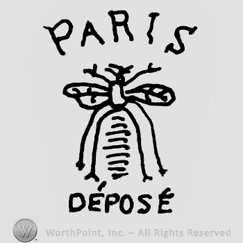 Paris written with uppercase letters over an insect, Depose written below with uppercase letters