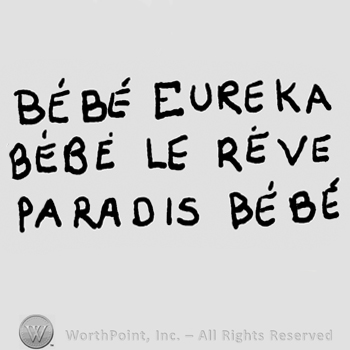 Bebe Eureka, Bebe Le Reve and Paradis Bebe written with uppercase letters on three rows