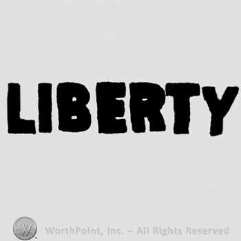 Liberty written with uppercase letters