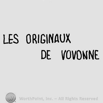 Les Originaux de Vovonne written on two rows with uppercase letters