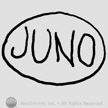 Juno written with uppercase letters inside an oval