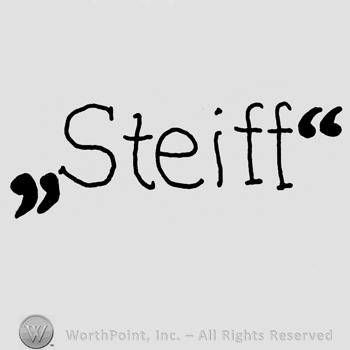 Steiff written with lowercase letters between quotation marks