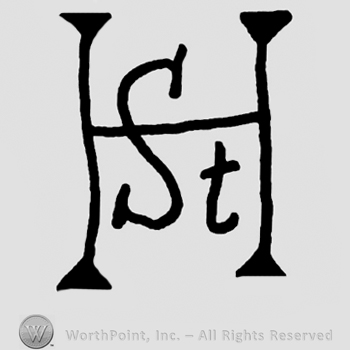 Uppercase H and lowercase St., entwined