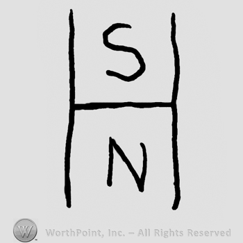 Uppercase H, uppercase S above, uppercase N below