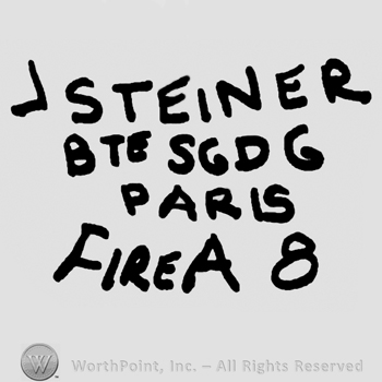 Steiner Dte SGDG Paris Firea 8 written with uppercase letters