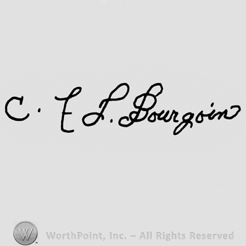 Uppercase C followed by handwritten E. L. Bourgoin