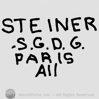 Steiner S.G.D.G. Paris A 11 written with uppercase letters