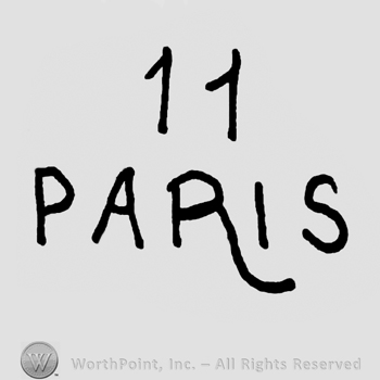 Number 11 over Paris written with uppercase letters