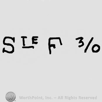 Uppercase STE F and number 3/0