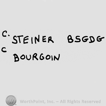 C. Steiner BSGDG over C Bourgoin, all written with uppercase letters