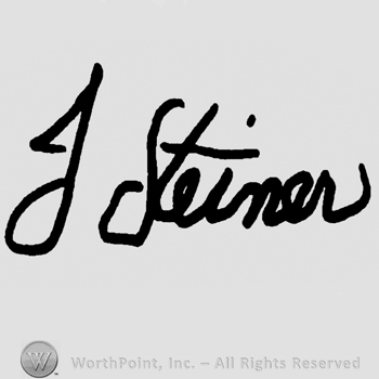 J. Steiner handwritten with lowercase letters, signature-like