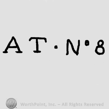 Uppercase A, T, No. 8 written with lowercase letters