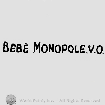 Bebe Monopole V.C. written with uppercase letters