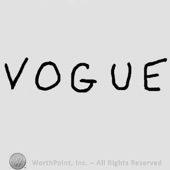 Vogue written with uppercase letters