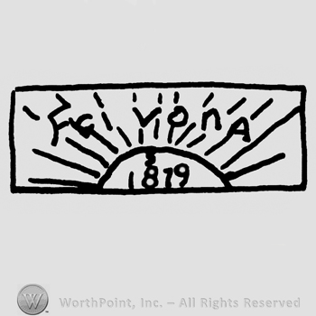 FCI Vona written with uppercase letters and number 1879 written on a rising sun, all inside a rectangle