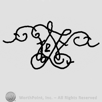 Ornamented complex design with number 2 in the center and stylized handwritten W