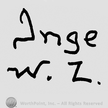 Inge written with lowercase letters over uppercase W.Z.