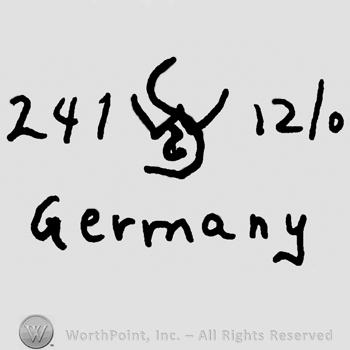 Number 241, uppercase entwined W&S and number 12/0 over Germany written with lowercase letters