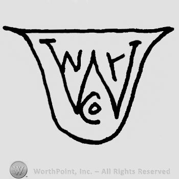 Uppercase W and smaller uppercase CO, all inside a stylized vase
