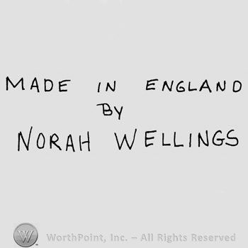 Made in England by Norah Wellings written with uppercase letters