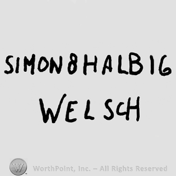 Simon & Halbig written with uppercase letters over Welsch, also written with uppercase letters