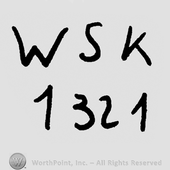 Uppercase WSK over number 1321