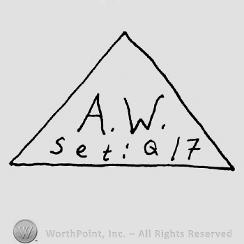 Uppercase A.W. over Set: Q17, all inside a triangle