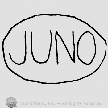 Juno written with uppercase letters inside an oval