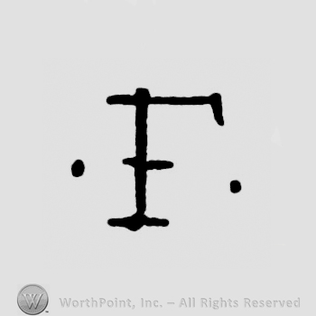 Letter F written between dotts